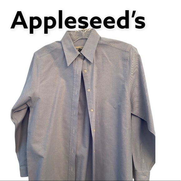 Appleseed’s Long Sleeve Blue  Button up Shirt  SP - Picture 1 of 7